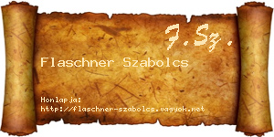 Flaschner Szabolcs névjegykártya